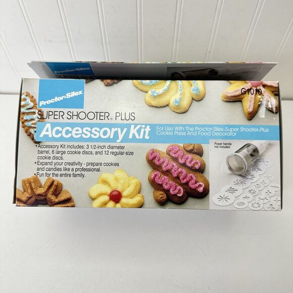Proctor Silex Super Shooter Plus ACCESSORY KIT Md. G1010 King Size Cookies NEW - Picture 2 of 7